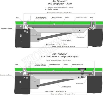 Напольный люк Премьер 800*1650 Напольный люк Премьер 800*1650